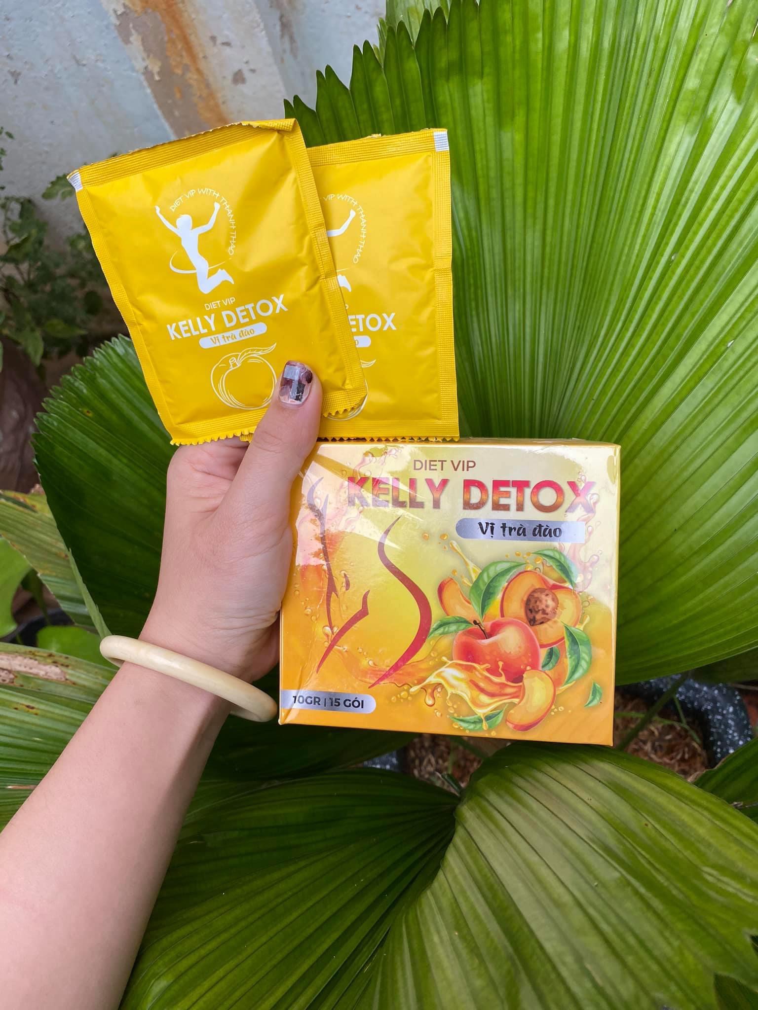 Trà Đào giảm Cân Kelly Detox 15 gói