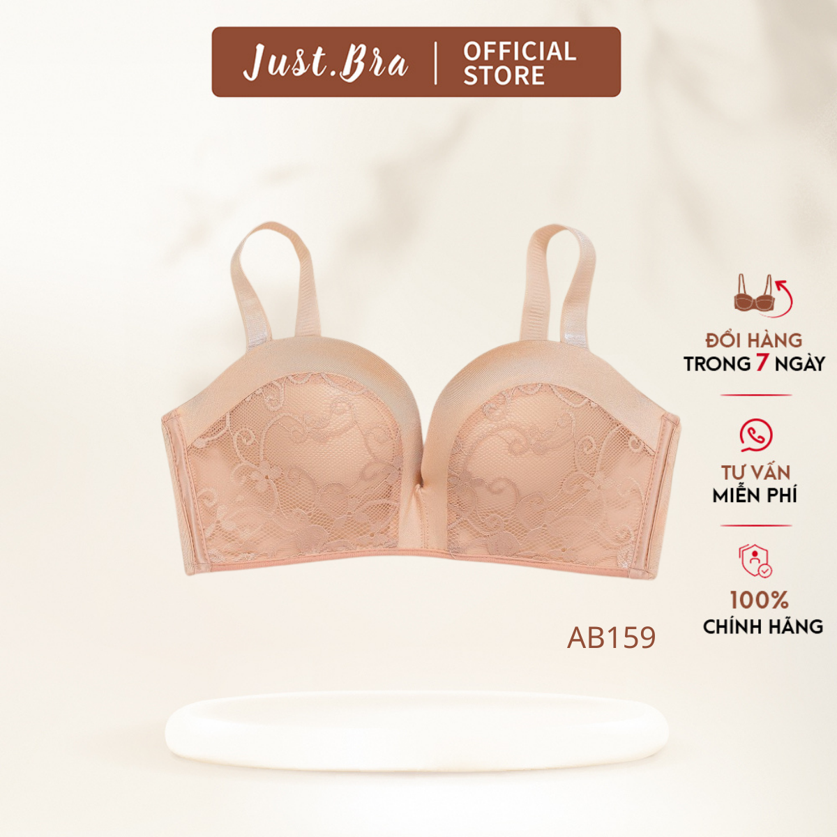 Áo ngực nữ quây Just Bra mút bàn tay nâng ngực AB159