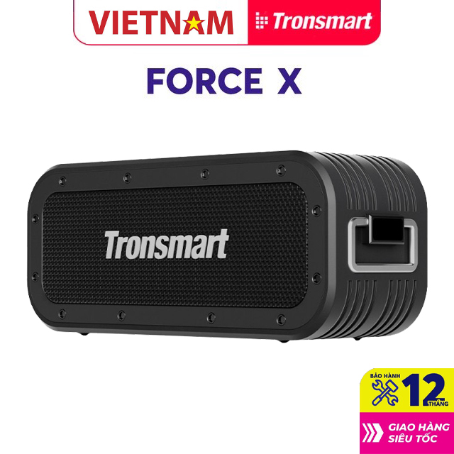 Loa di động ngoài trời Tronsmart Force X, Công suất 60W, Chống nước IPX6, Có dây đeo di động nghe nhạc lên đến 13H - Hãng phân phối chính thức