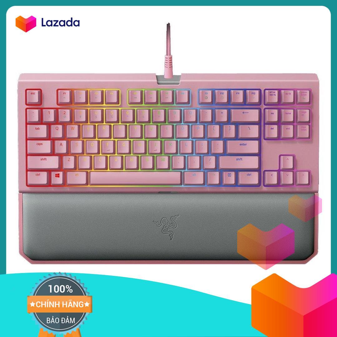Bàn phím cơ razer blackwidow tournament chroma v2 - quartz pink edition
