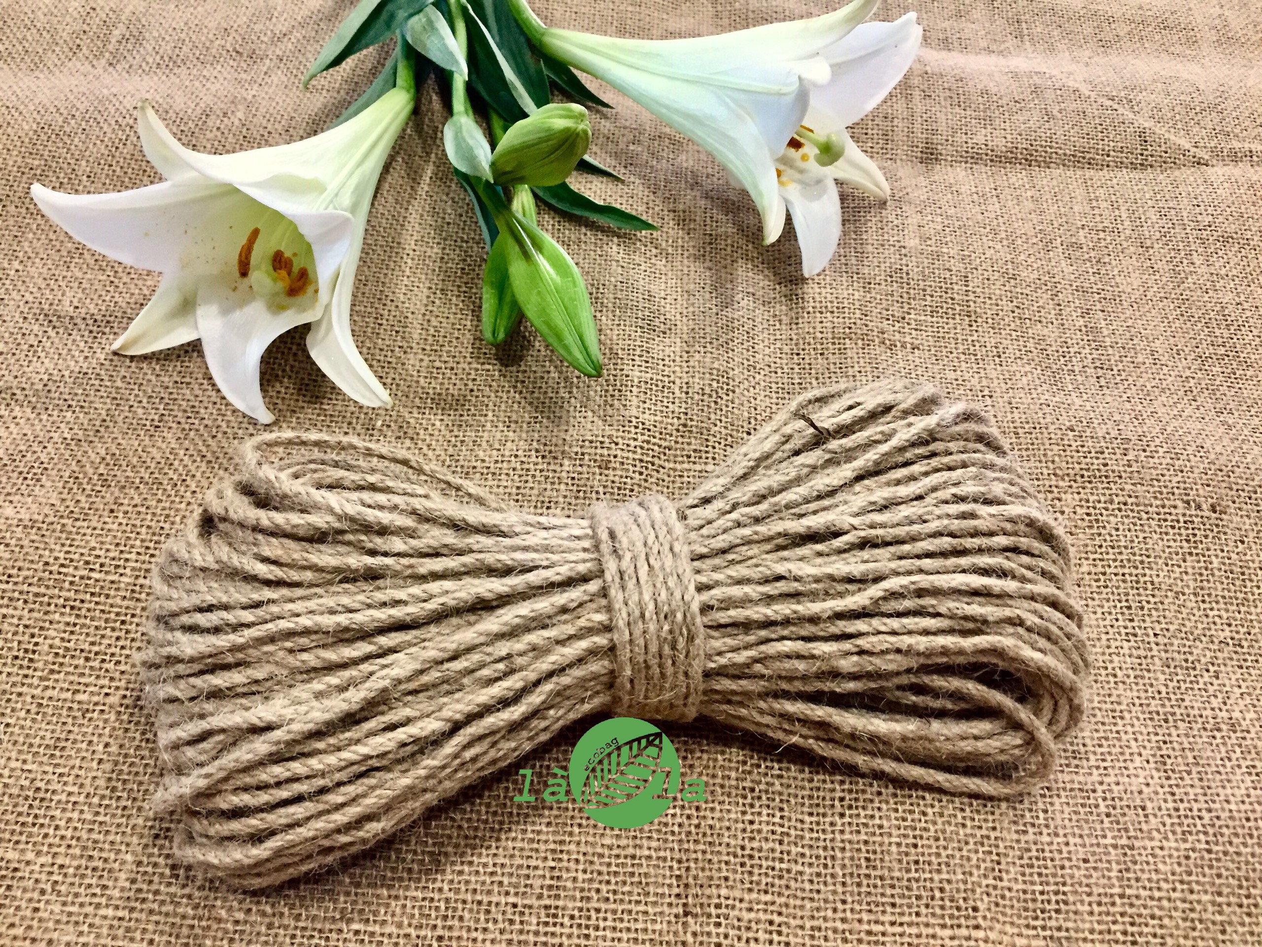 40m dây 4mm dây thừng, dây đay, dây bố làm đồ handmade