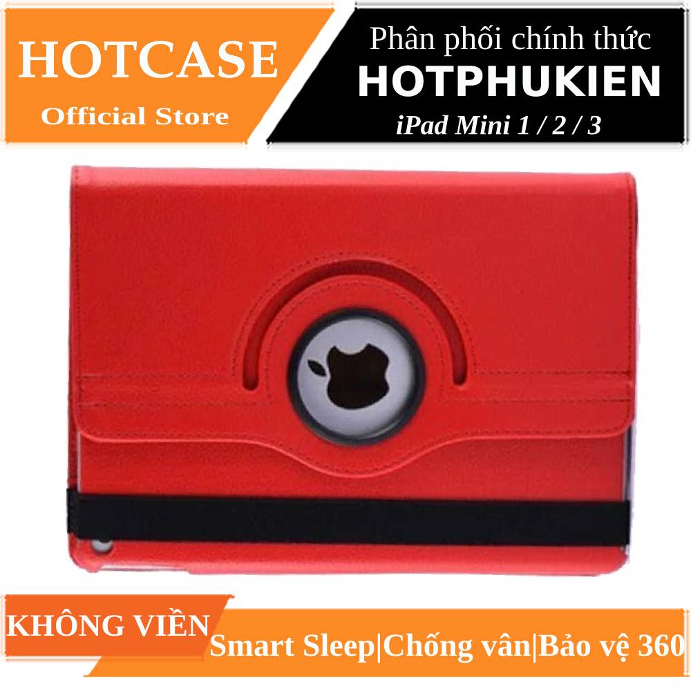 [HCM]Bao da chống sốc không viền xoay 360 độ cho iPad Mini 1 / 2 / 3 hiệu HOTCASE (bảo vệ máy mặt da mịn) - Phân phối bởi Hotphukien
