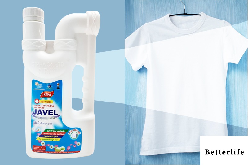 Nước tẩy trắng Javel thông minh Sifa999 ( tẩy trắng quần áo, đồ chất liệu vải ) 600gr và 1200gr cao cấp - BetterLife
