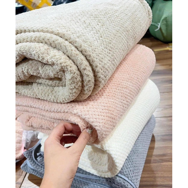 Khăn tắm san hô 70x140cm , khăn tắm siêu thấm hút