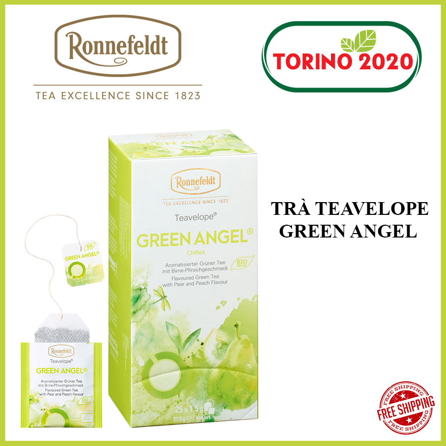 Trà Túi Lọc Ronnefeldt tea - Teavelope Green Angel 1 hộp / 25 Sachets