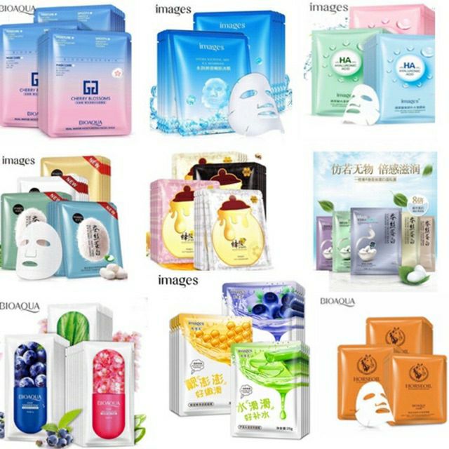 5 Mặt Nạ Giấy Dưỡng Da Mụn Cấp Ẩm Thải Độc Nội Địa Trung Bioqua, Images, Bisutang