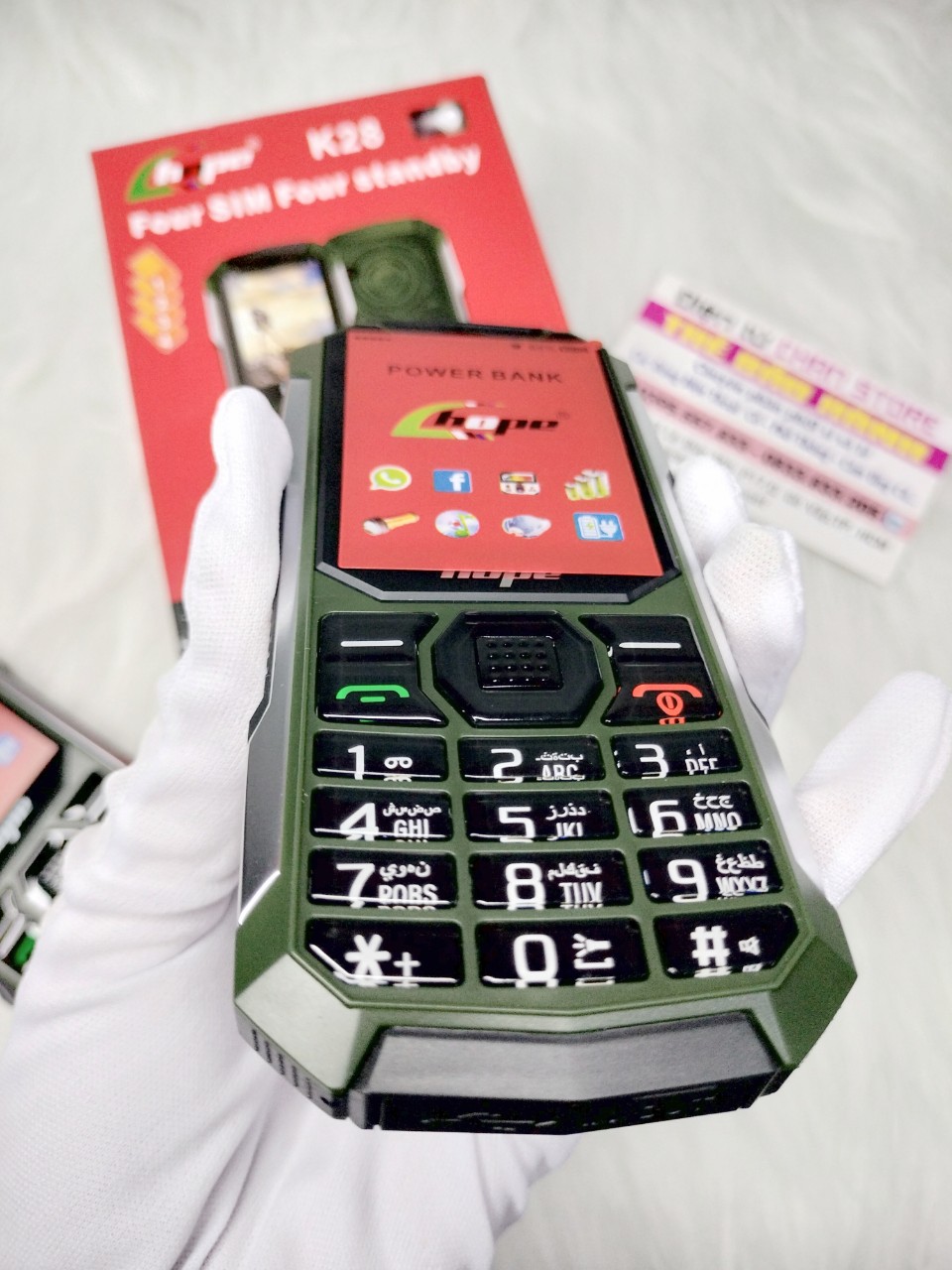 Điện thoại 4 sim có đổi giọng nói Hope K28 pin khủng giá rẻ