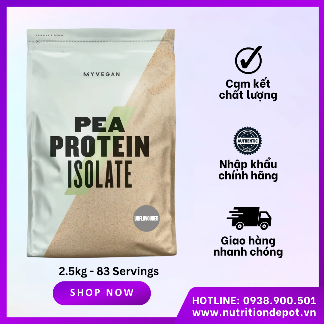 Sữa bổ sung đạm thực vật tự nhiên Pea Protein Isolate Myprotein