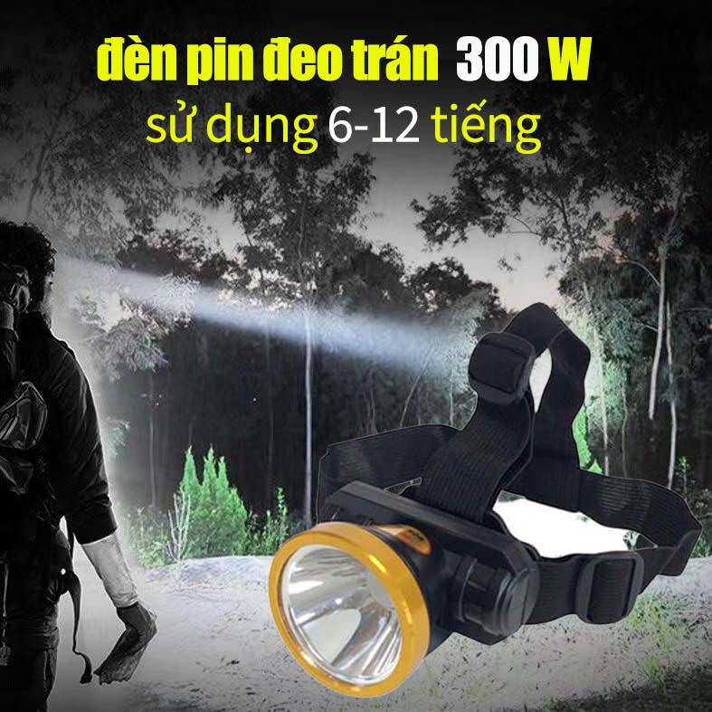 LED ánh sáng mạnh đèn pha sạc tầm xa đèn pin ngoài trời Đèn pha chống nước sử dụng ngoài trời Đèn pin đội đầu mini siêu sáng chiếu xa 200m công suất 150W