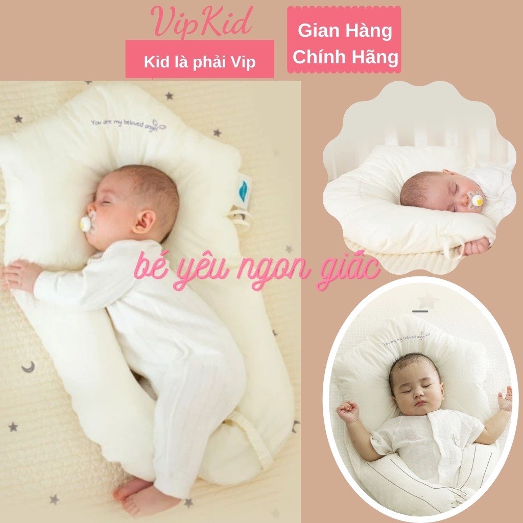 Gối chữ U cho bé Carekids vừa làm gối chống bẹp đầu gối ôm gối chặn cho bé ngủ ngon chống giật mình Vipkid