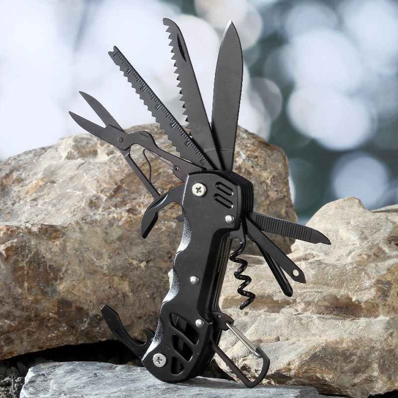 Bộ dụng cụ đa năng edc gấp gọn, móc khóa edc 13in1