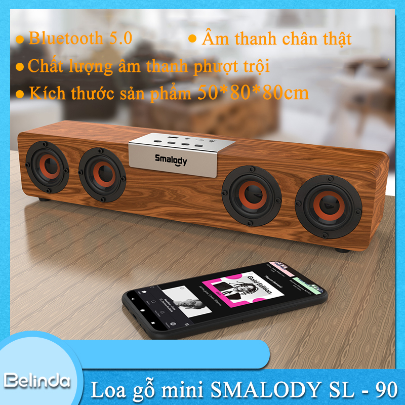 Loa bluetooth di động smalody sl-90 loa tivi máy tính âm thanh fm usb bass không dây hifi 5.0 loa có gắn thể nhớ 2400mah