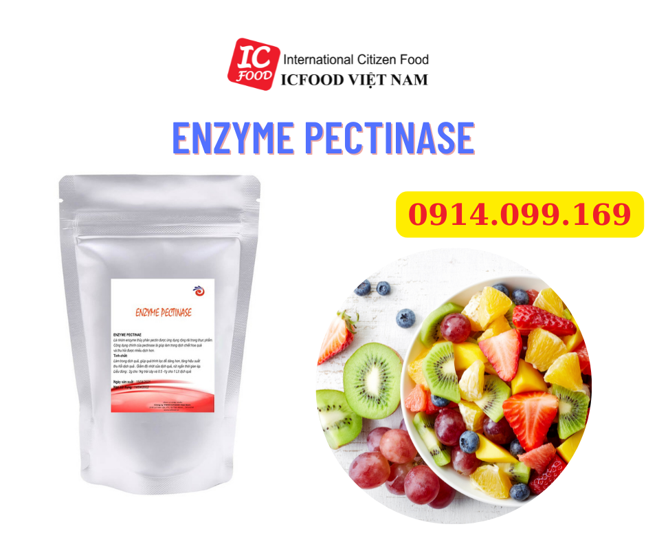 Enzyme Pectinase dùng cho thực phẩm 100g