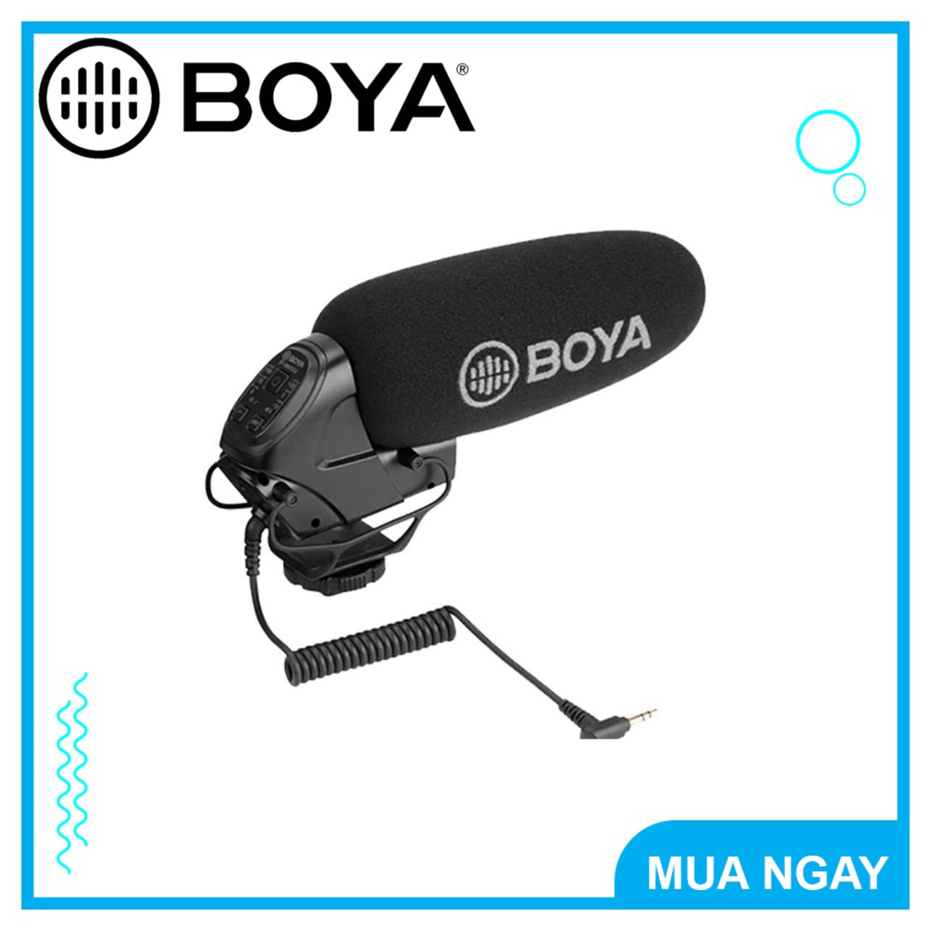 Micro shotgun thu âm chuyên nghiệp boya by bm3032 dành cho máy ảnh dslr - fb414