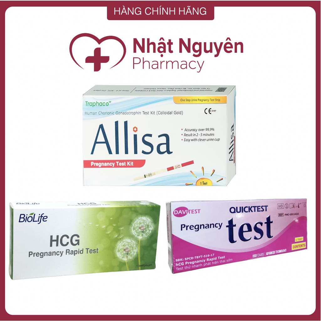 Que thử thai, test rụng trứng Kichi, ALLISA, BIOLIFE HCG