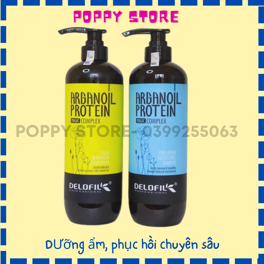 Bộ Dầu Gội Xả Delofil Phục Hồi Dưỡng ẩm Delofil 800mlx2 chính hãng