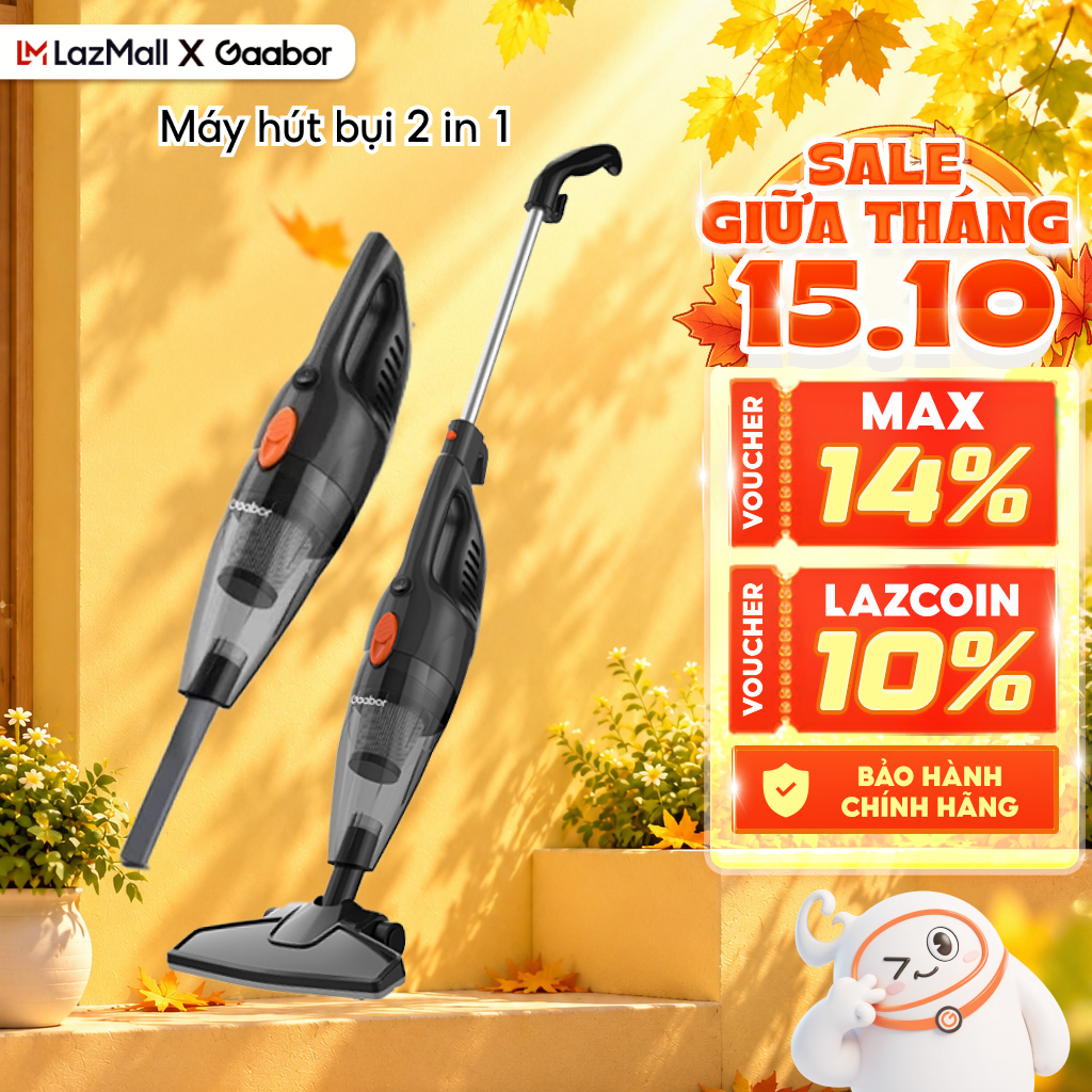 Gaabor 2-in-1 Handheld Household Vacuum Cleaner Gvcw-M15As Super Strong Suction Power 16000Pa - 12 Month Warranty 1 for 1 Exchange [L]