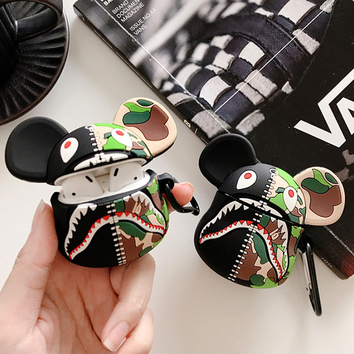 Case silicon cho tai nghe Airpods mẫu Bape Shark