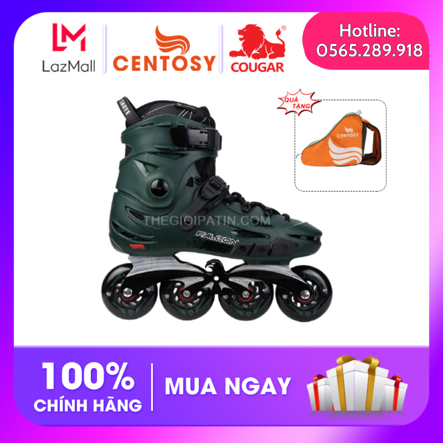 Giày Patin Flying Eagle F6S, Giày Trượt Patin Người Lớn Cao Cấp - Tặng Kèm Túi Đựng Giày Hoặc Bảo Hộ Cao Cấp