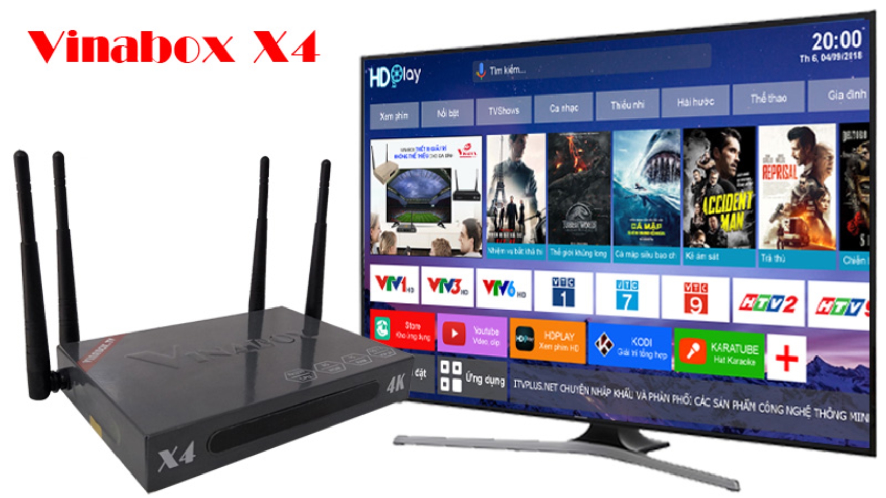 Vinabox x4 2019 android 7.1 ram 1g