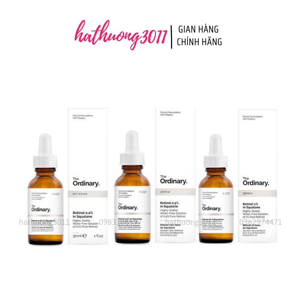 Tinh chất the ordinary retinol 0,2 % - 0,5% - 1% in squalane 30ml.