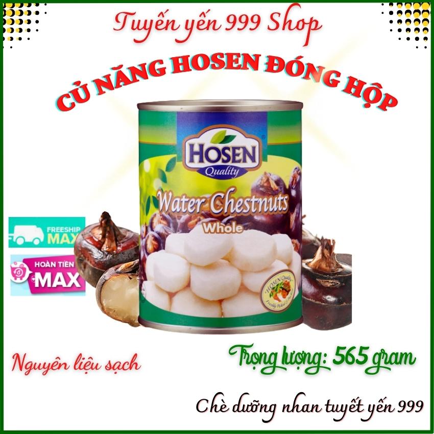 Củ năng Hosen 565 gr đóng hộp-Giòn, ngon, vị ngọt thanh-Freeship-10 tặng 1- Date mới- Tuyết yến 999 Shop