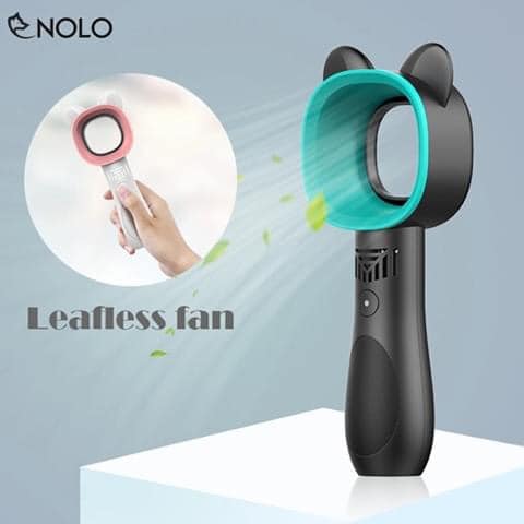Quạt không cánh zero 9 tai thỏ cầm tay nhỏ gọn siêu mát cho n gày hè