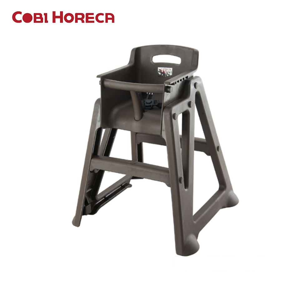 Ghế ngồi ăn trẻ em bằng nhựa không có bánh xe cobi horeca trust mã 8014pl/pn/bk