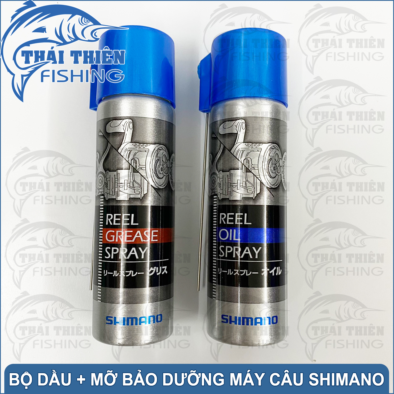 Bộ dầu máy mỡ bò dùng bảo dưỡng máy câu cá đứng ngang shimano sp-013a / sp-023a