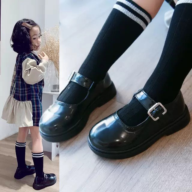 Giày búp bê da bóng cho bé siêu mềm, phong cách vitage hàn quốc có quai dán da mềm, đế pu 336