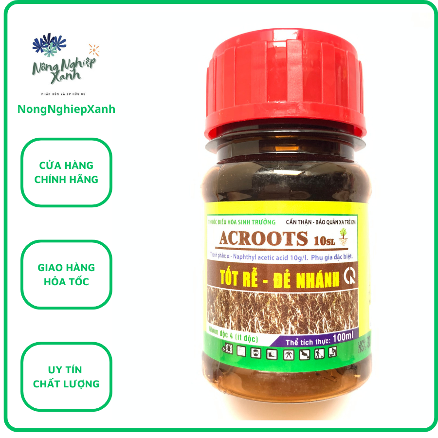ACROOTS - NAA tốt rễ nhanh đẻ nhánh lọ 100ml tot re de nhanh