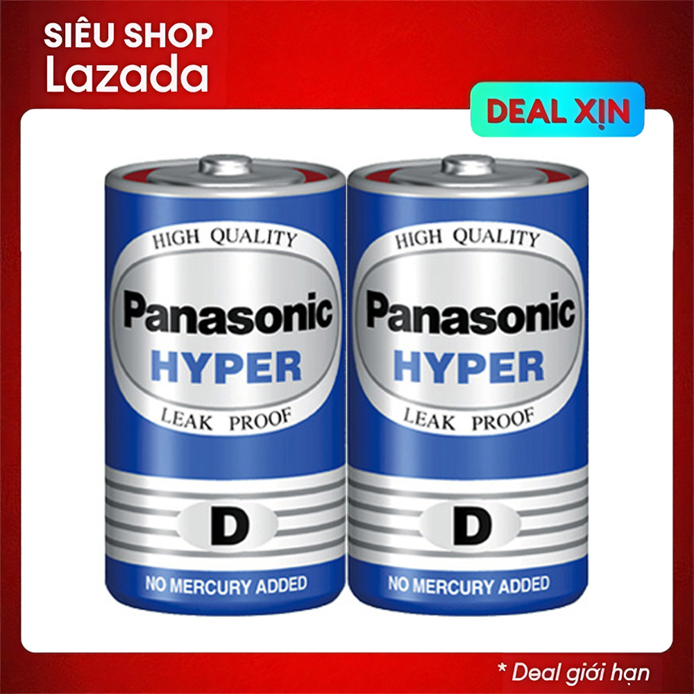 Bộ 2 pin D - Panasonic R20UT (xanh) dùng cho bếp gas đèn pin docking stations hệ thống âm thanh lớn đài cỡ lớn