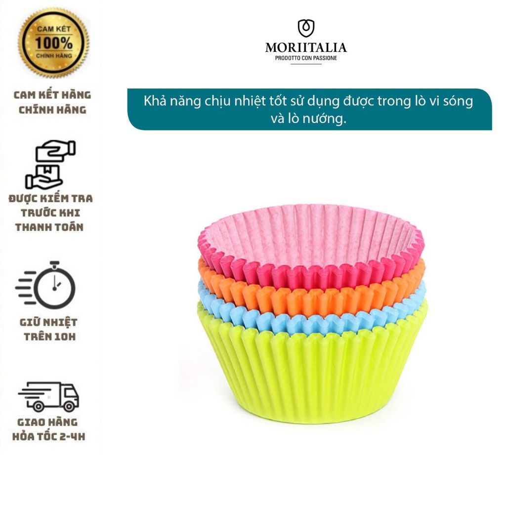 Bộ Khay Giấy Lót Khuôn Nướng Bánh Cupcake, Chống Dính Nồi Chiên Không Dầu La Fonte