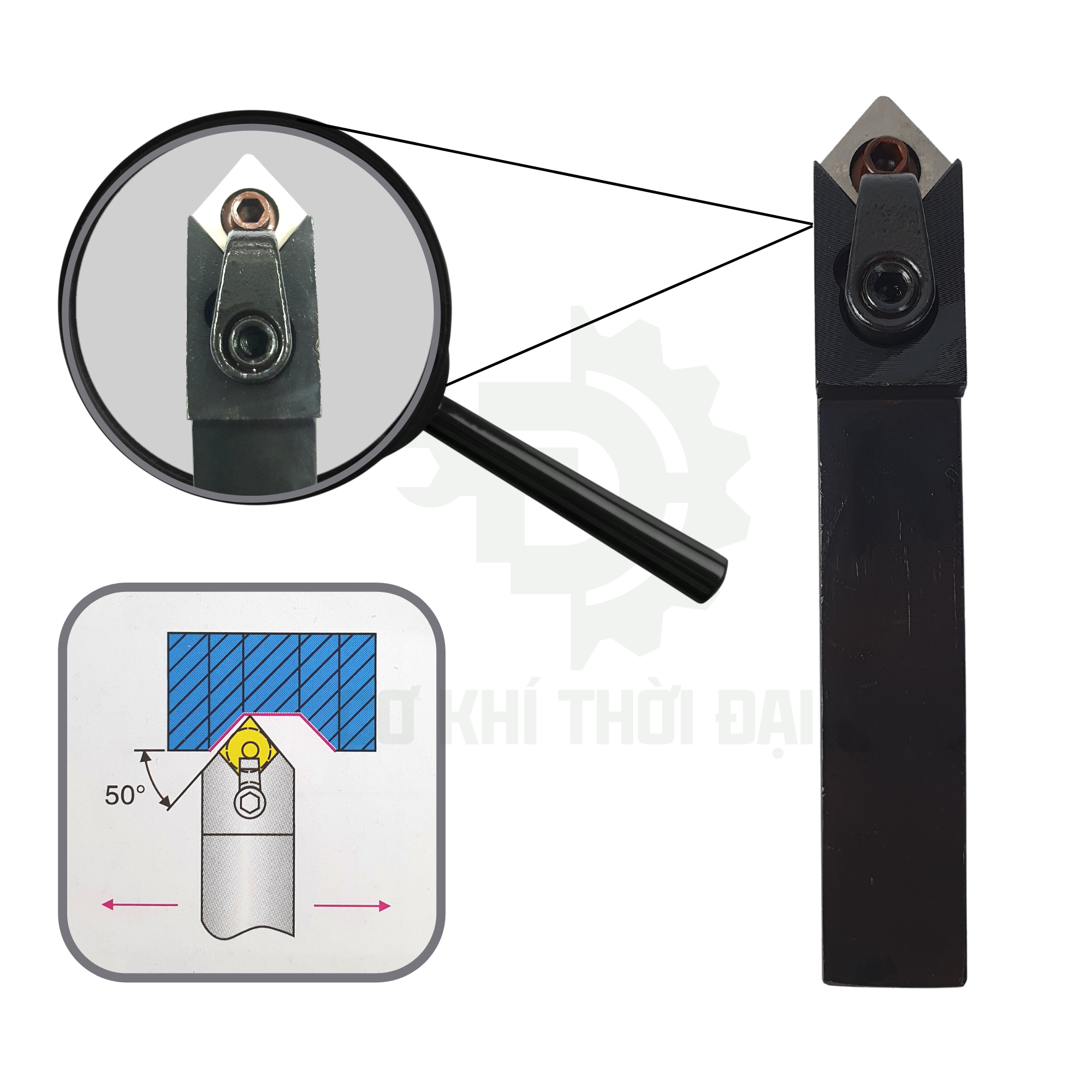 CÁN DAO TIỆN 16 20 25 CNC MCMNN1616H12-80 , MCMNN2020K12 - 80 , MCMNN2525M12 - 80 TIỆN GÓC 50 ĐỘ LẮP MẢNH CN12