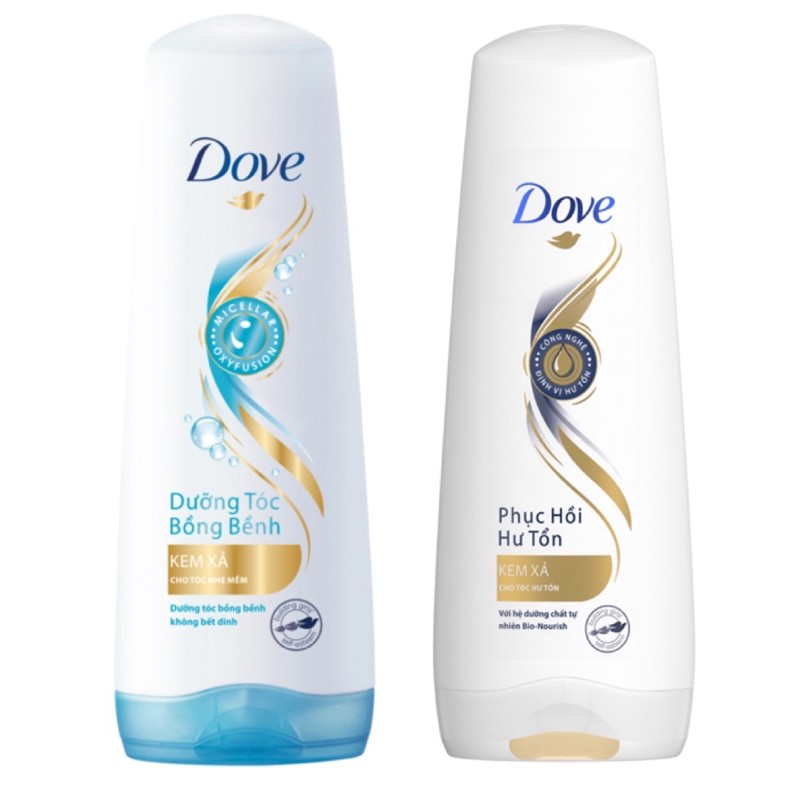 Dầu xả dove 320g phục hồi hư tổn/ dưỡng tóc bồng bềnh