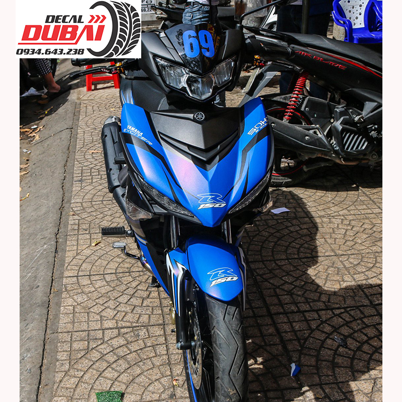 Tem Trùm Exciter 150 Xanh Bạc Soho Thể Thao