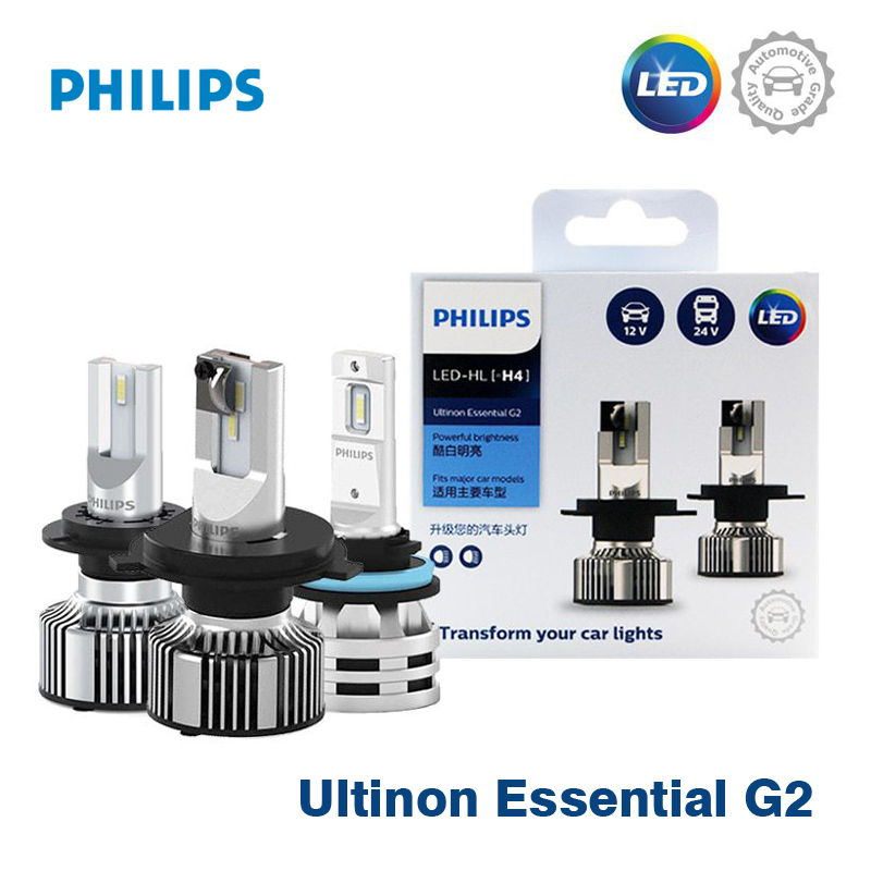 Đèn pha ô tô philips ultinon essential led g2 h1 h4 h7 hb3 hb4 h11 hir2 6500k 12v 24v