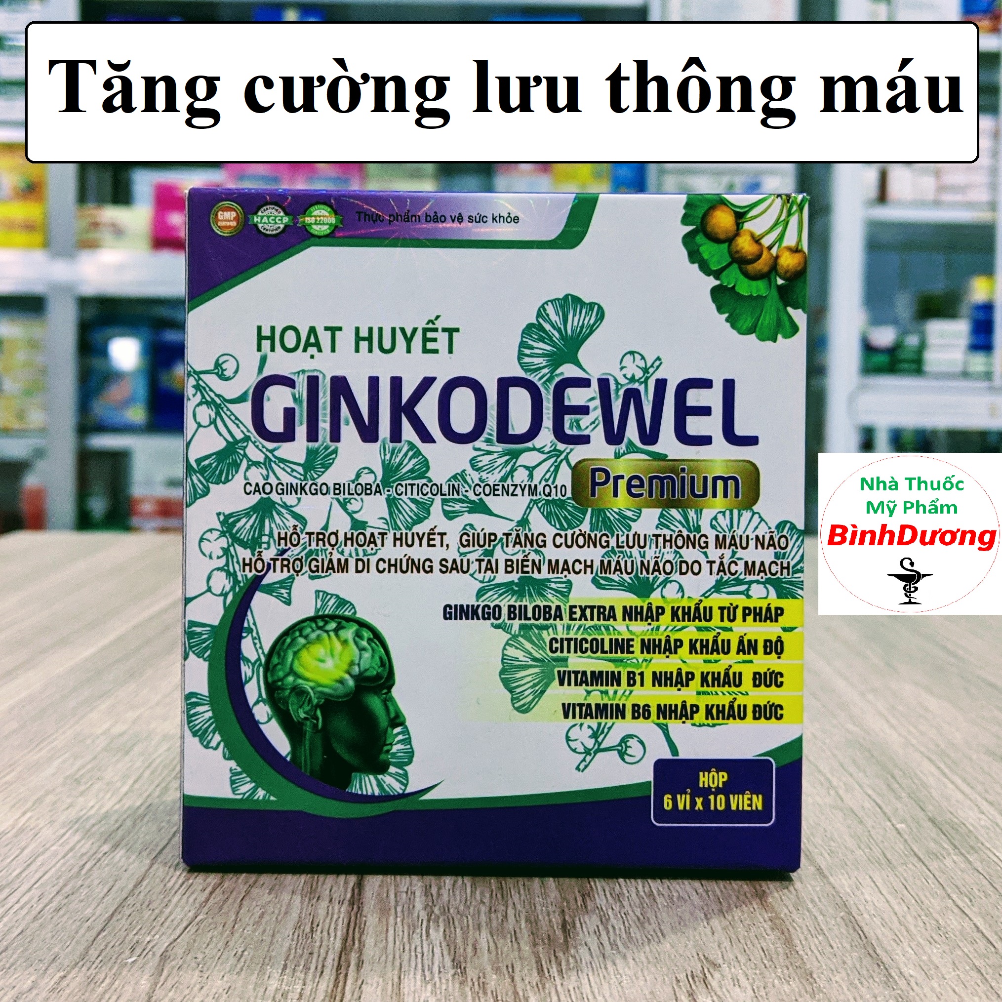 Hoạt Huyết Ginkodewel - Lưu Thông Máu Não, Giảm Đau Đầu, Giúp Ngủ Ngon [CHÍNH HÃNG] - FreeShip