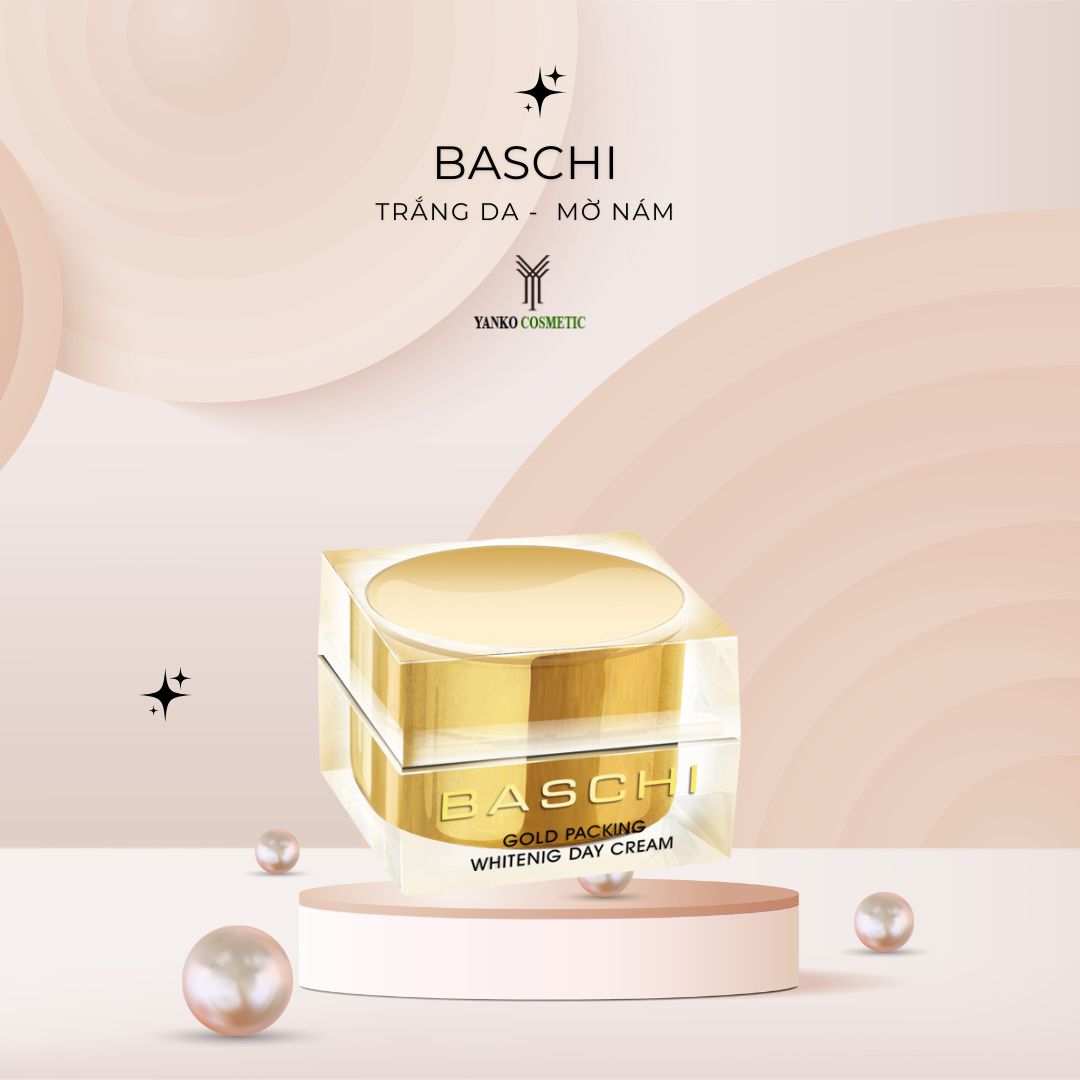 Kem dưỡng trắng da ban ngày Baschi gold packing