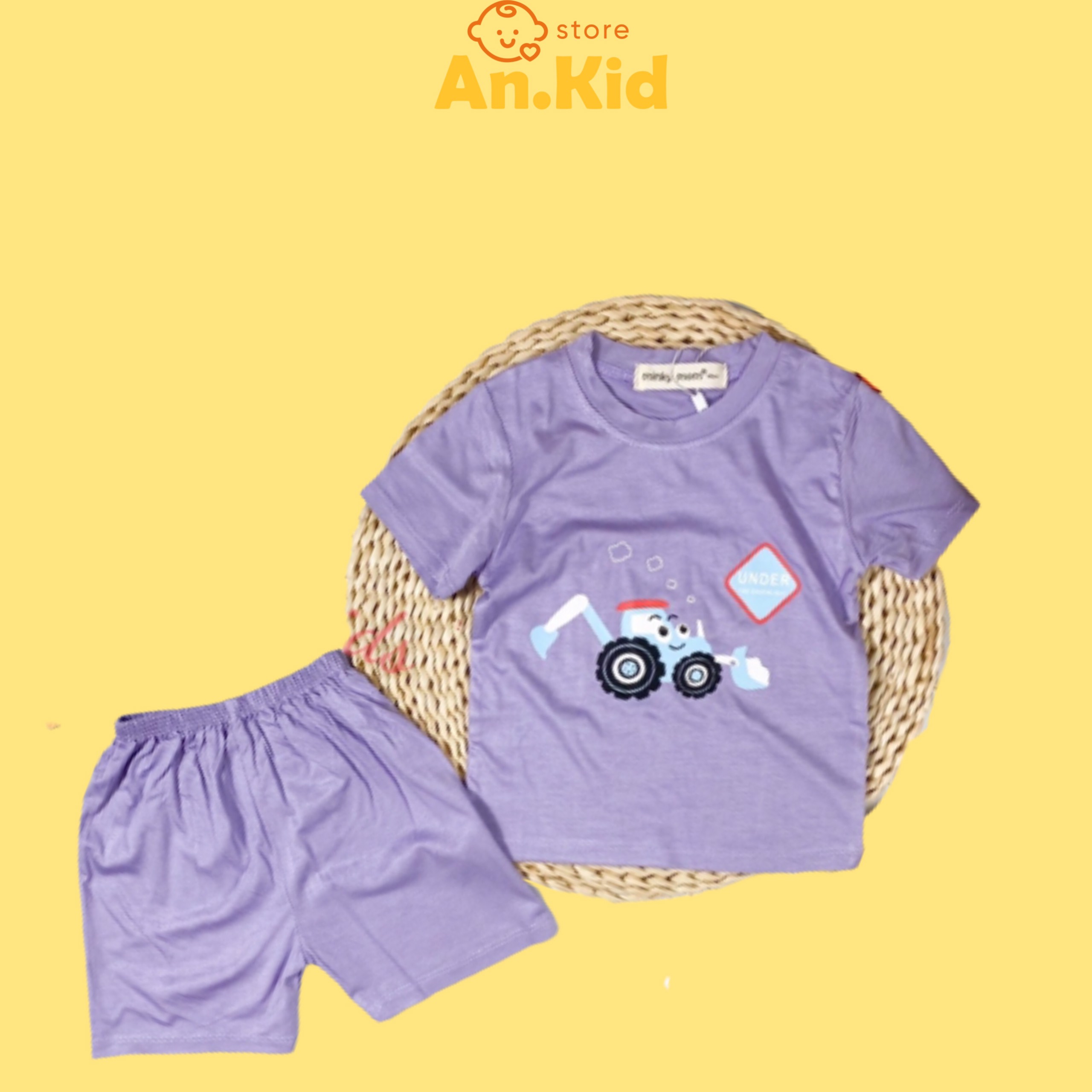 Đồ Bộ Bé Trai, Bé Gái Minky Mom Chất Thun Lạnh Hoạ Tiết Hoạt Hình Dễ Thương, Bộ Cộc Tay Cho Bé Mặc Nhà - AN.KID