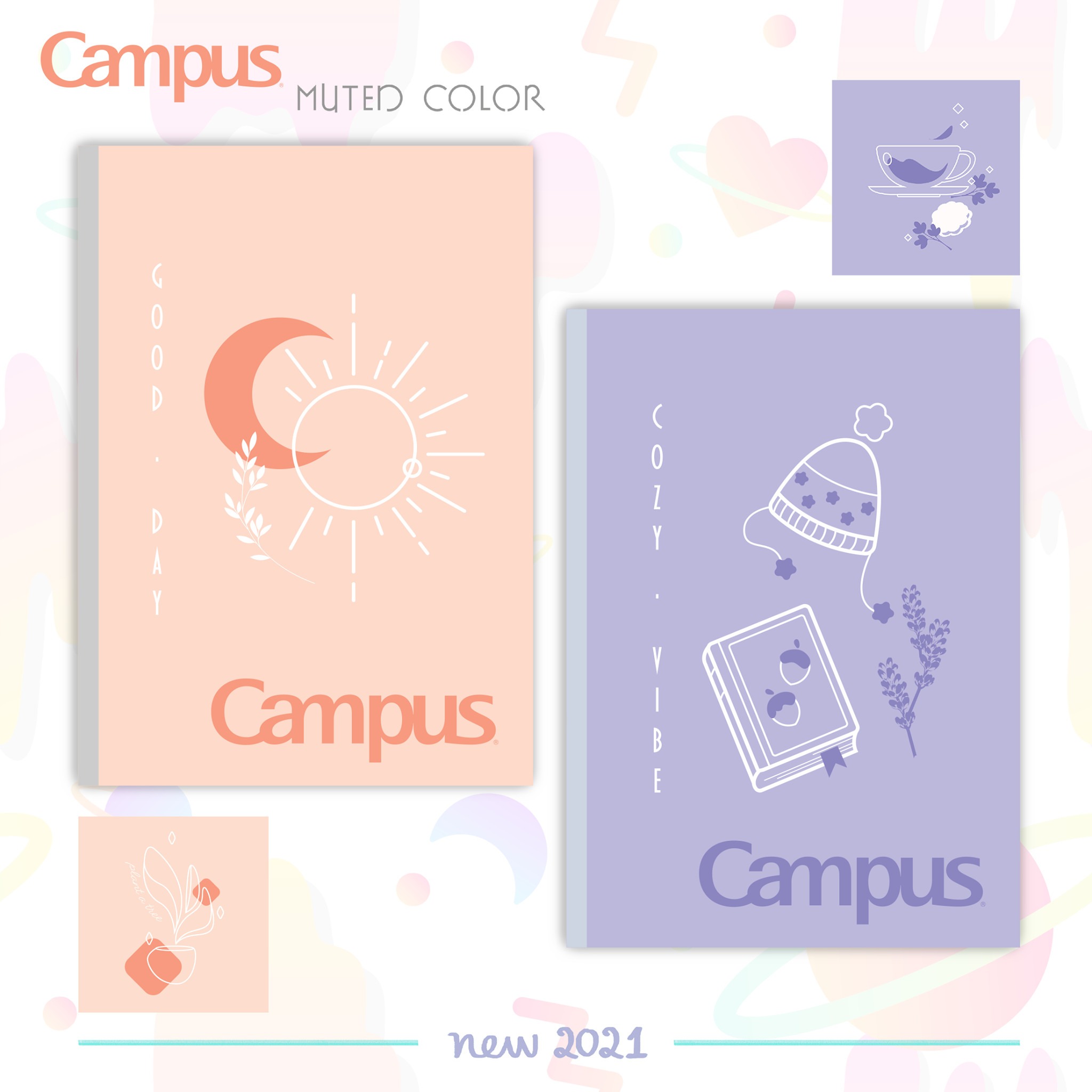 [Mẫu mới 2021] Vở KN Campus Muted color 80 trang