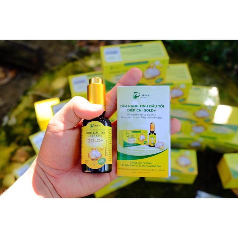 [Hết ho sổ mũi] Dầu tỏi Diệp Chi gold + tặng ly