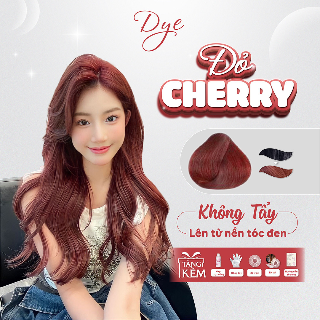 Tóc nhuộm màu đỏ cherry là sự lựa chọn hoàn hảo cho bạn nếu bạn muốn có một kiểu tóc đầy sức hút và thu hút sự chú ý. Hãy để gam màu này thể hiện phong cách thời trang của bạn và làm bạn trở nên tự tin và quyến rũ hơn.
