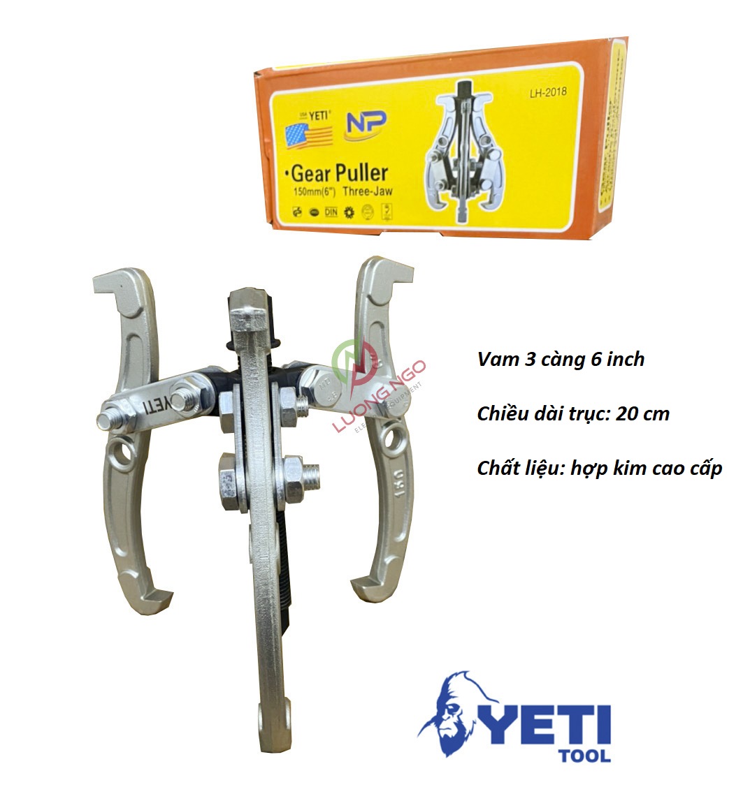 Vam cảo 3 càng đa năng yetii tháo vòng bi 6 ich - cảo lồng máy giặt