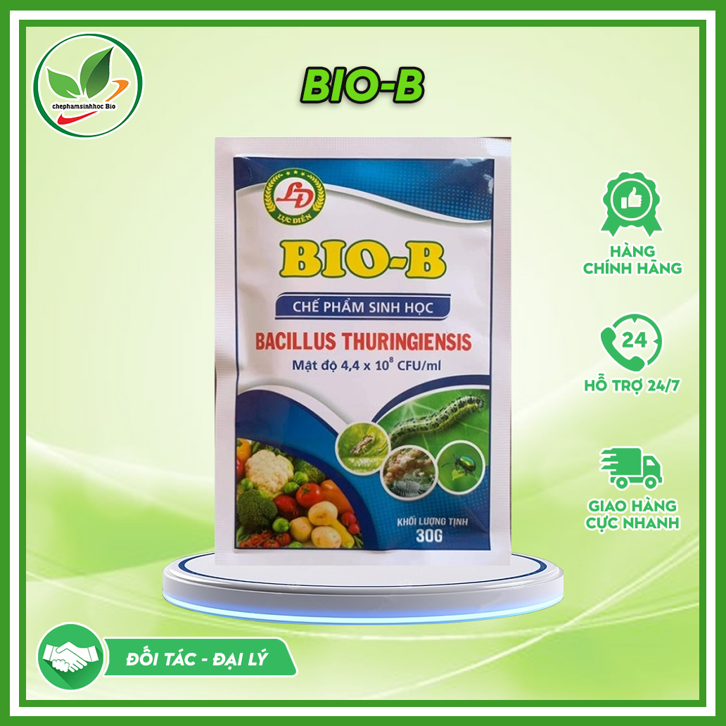 (Siêu rẻ) Chế phẩm sinh học Bio B. Trừ bọ trĩ, nhện đỏ, rệp sáp, sâu rầy. Gói 30gram