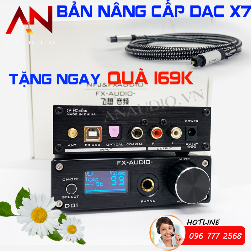 Giải Mã FX-Audio DAC D01 - Bản Nâng Cấp DAC X7- Giải Mã 32 Bit/768Khz/ DSD512