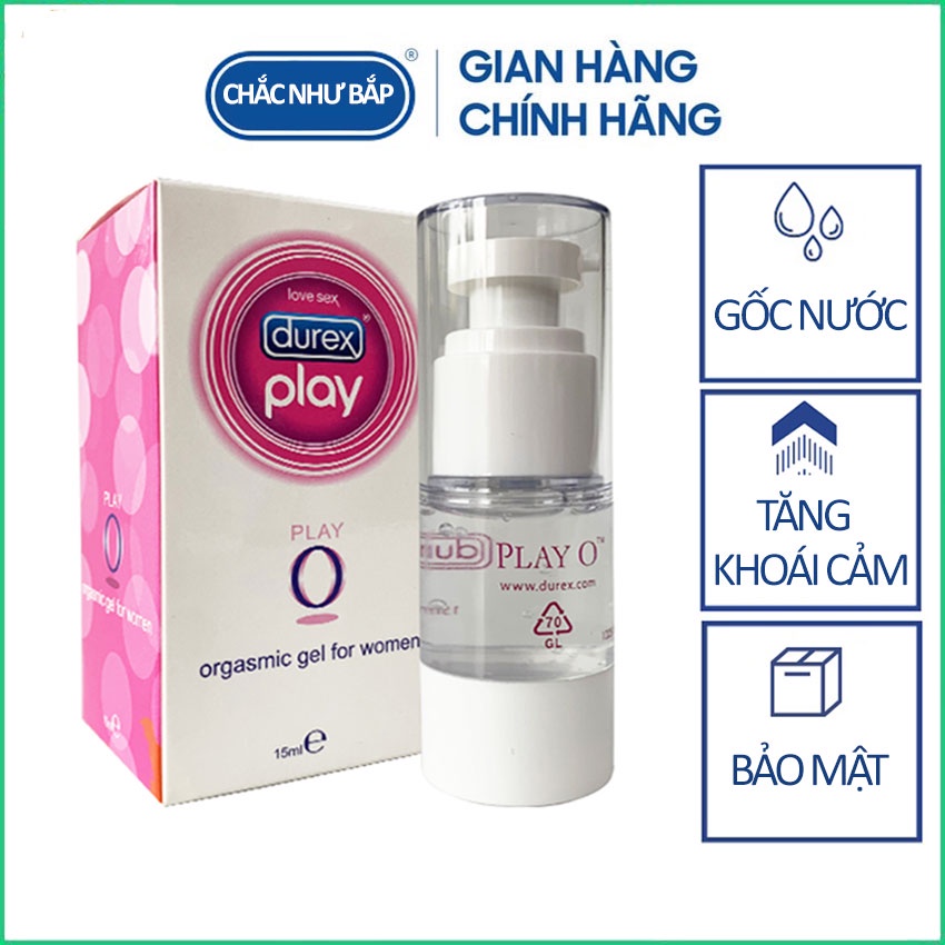An toàn & chính hãng ] gel bôi trơn tăng khoái cảm play o - diurex 15ml