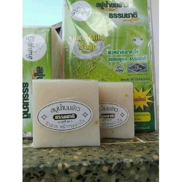 COMBO 12 CỤC XÀ BÔNG KÍCH TRẮNG CÁM GẠO THÁI