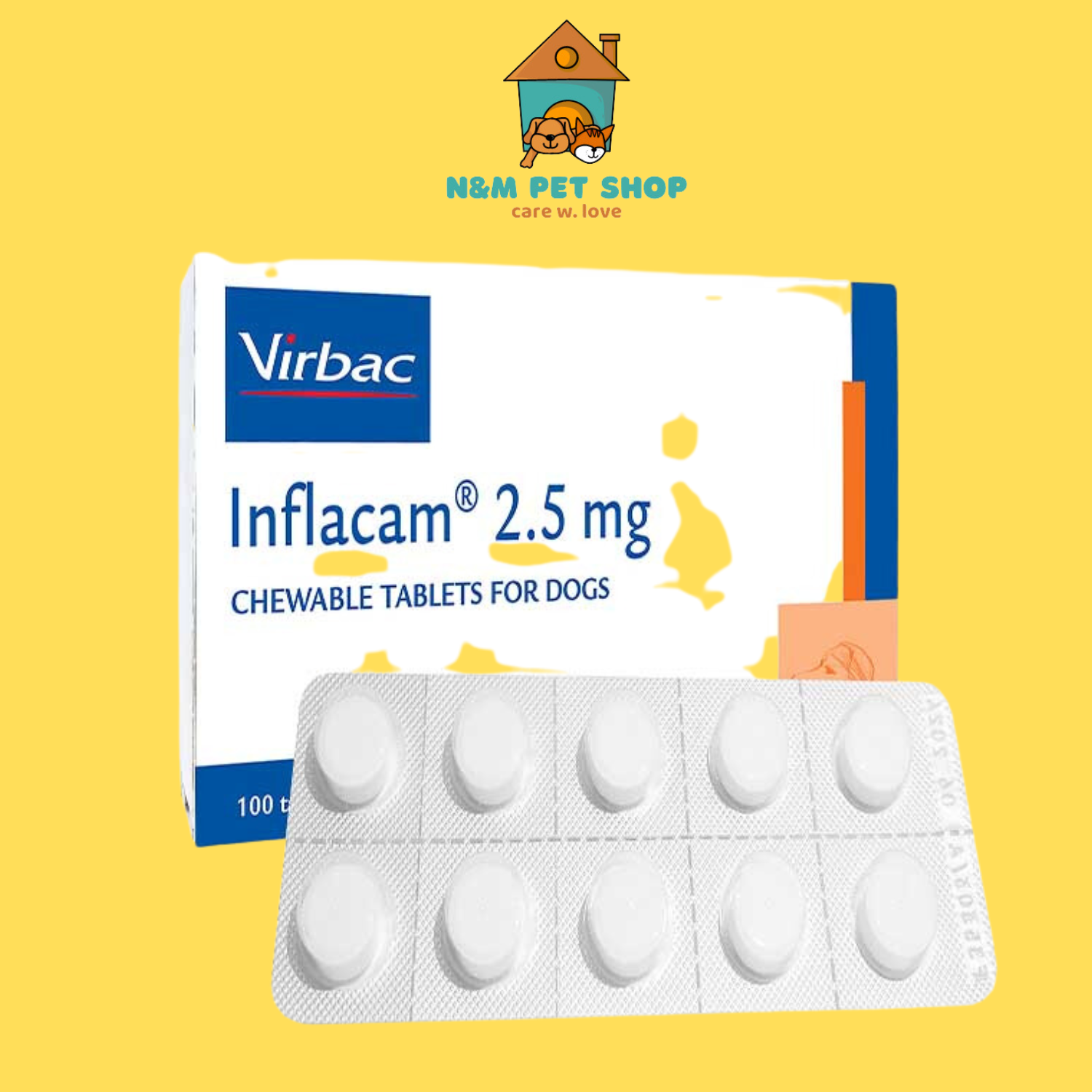 Virbac Inflacam 2.5 mg hỗ trợ giảm đau kháng viêm cho thú cưng