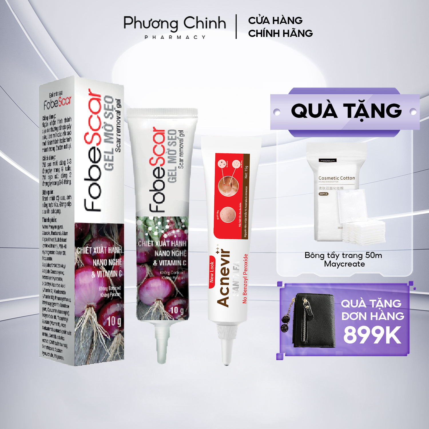 Bộ 2 tuýp sạch mụn giảm thâm gồm kem giảm mụn 15gr + kem ngừa thâm mụn 15gr an toàn, phù hợp mọi làn da
